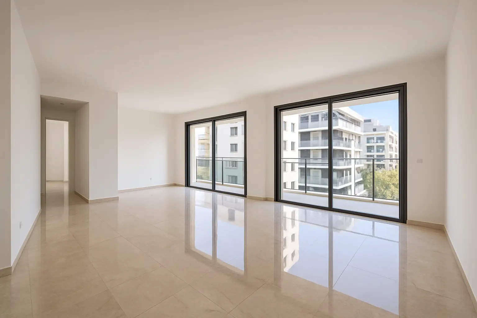 פוליש לרצפת דירה חדשה בתל אביב